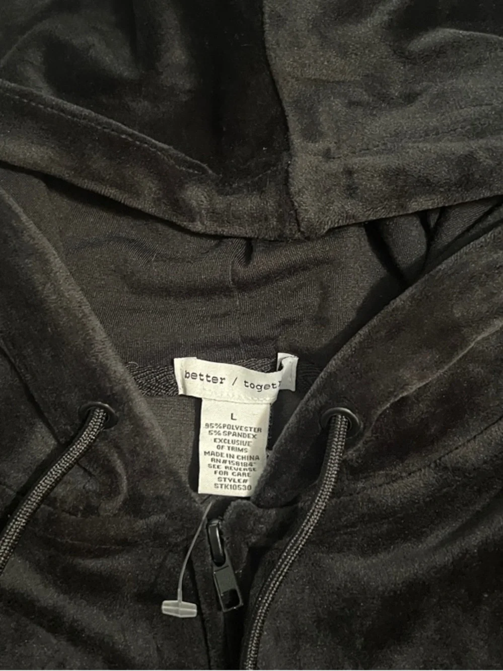 Women’s Black Velour Hoodie, Tank & Jogger Set - Picture 2 of 6